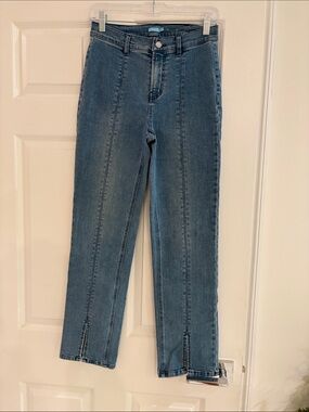 High-Rise Straight Leg J McLaughlin Jeans in Denim Blue